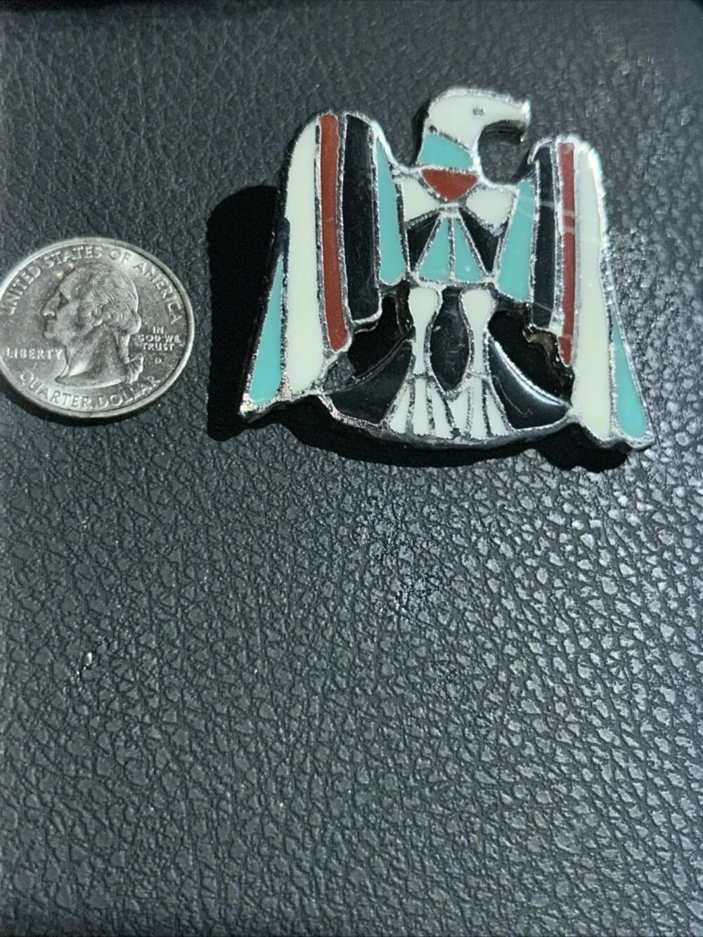 Native American Thunderbird Bolo Tie Pendant Excellent Condition New